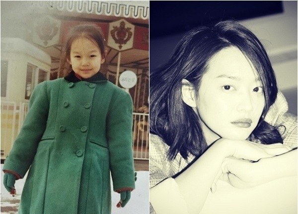Шин Мин А в детстве и сейчас фото