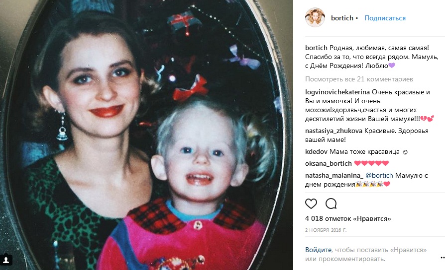 Александра Бортич в детстве с мамой фото